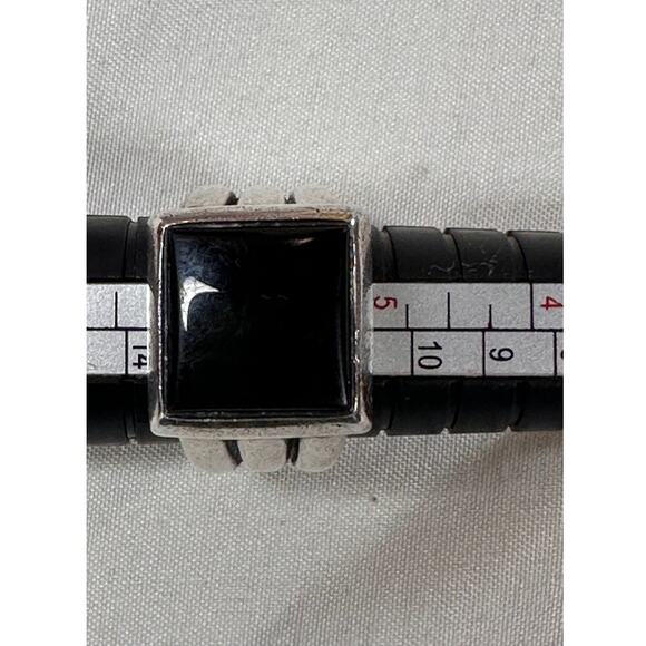 James Avery Retired Onyx Ring - Size 5 Sterling Silver Heavy - Picture 8 of 11
